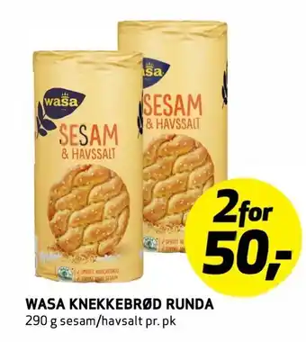 Bunnpris Wasa knekkebrød runda tilbud