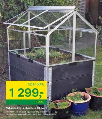 Vitavia Gaia drivhus til bed