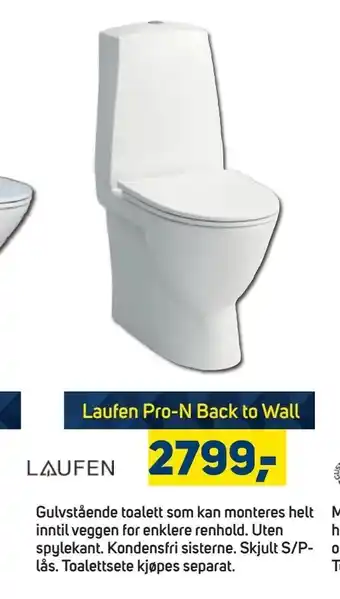 Megaflis Laufen Pro-N Back to Wall tilbud