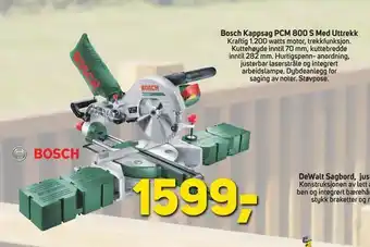 Megaflis Bosch Kappsag PCM 800 s med uttrekk tilbud