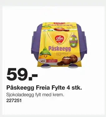 Staples Påskeegg Freia Fylte 4 stk tilbud