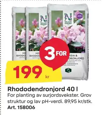 Byggmax Rhododendronjord 40 l tilbud
