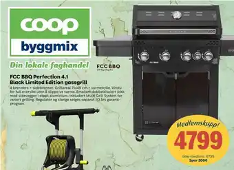 Coop Byggmix FCC BBQ Perfection 4,1 Black Limited Edition gassgrill tilbud