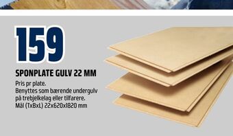 Obs Bygg Sponplate gulv 22 mm tilbud