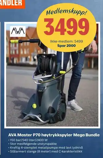 Obs Bygg AVA Master P70 høytrykkspyler Mega Bundle tilbud