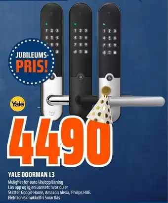 Obs Bygg Yale doorman l3 tilbud