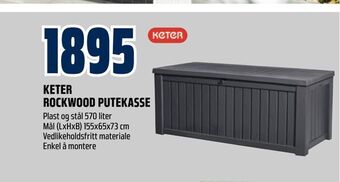 Obs Bygg Keter rockwood putekasse tilbud