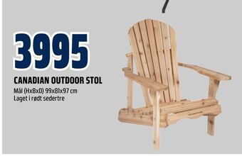 Obs Bygg Canadian outdoor stol tilbud