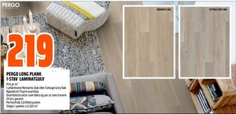 Obs Bygg Pergo long plank 1-stav laminatgulv tilbud