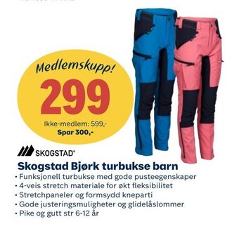 Coop Obs Skogstad Bjørk turbukse barn tilbud