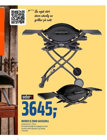 Coop Obs Weber q 2000 gassgrill tilbud
