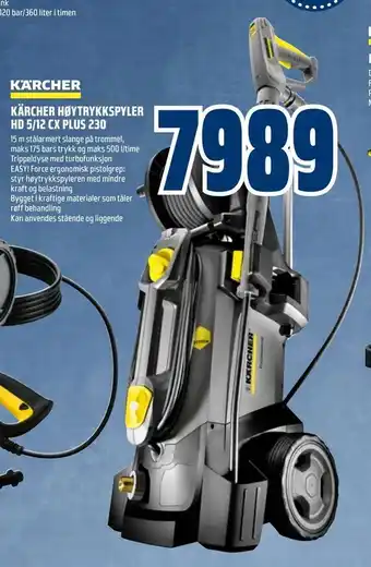 Obs Bygg Kärcher høytrykkspyler hd 5/12 cx plus 230 tilbud
