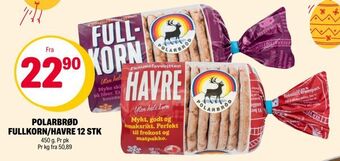 Coop Extra Polarbrød fullkorn/havre 12 stk tilbud