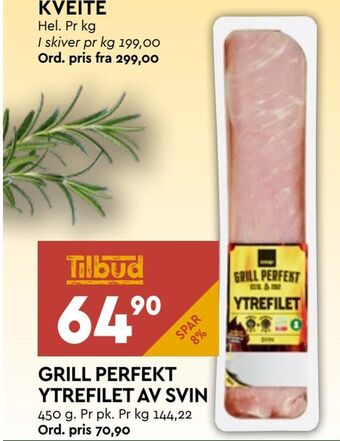 Coop Mega Grill perfekt ytrefilet av svin tilbud