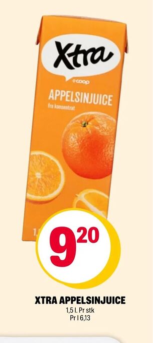 Coop Extra Xtra appelsinjuice tilbud