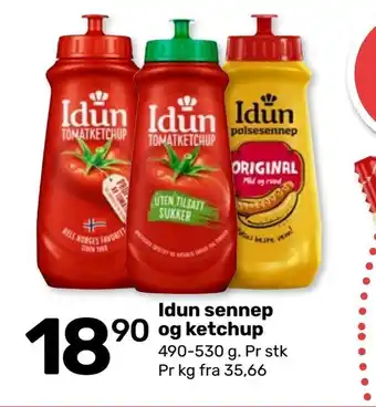 Matkroken Idun sennep og ketchup tilbud