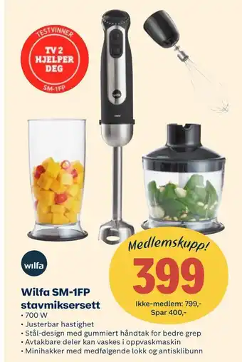 Coop Extra Wilfa SM-1FP stavmiksersett tilbud