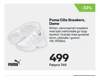 XXL Sport Puma Cilia Sneakers, Dame tilbud