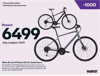 XXL Sport White SC Lite FF Deore 2x9 21, Dame/Herre tilbud