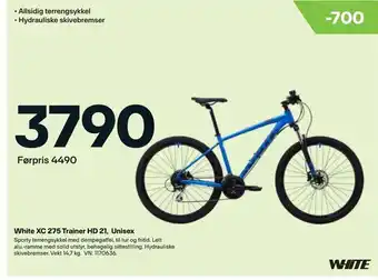 XXL Sport White XC 275 Trainer HD 21, Unisex tilbud
