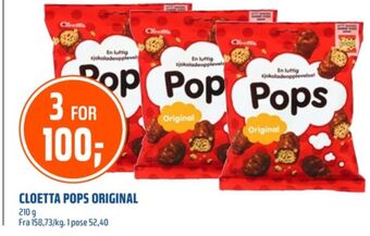 Coop Obs Pops sjokoladepose tilbud