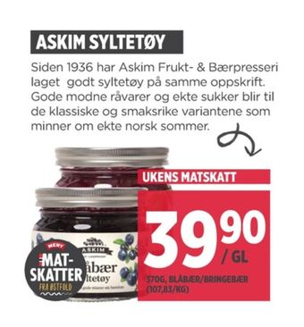 Meny Askim syltetøy tilbud