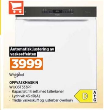 POWER Whirlpool oppvaskmaskin tilbud