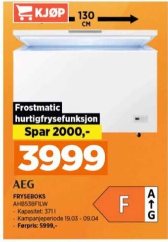 POWER Aeg fryseboks tilbud