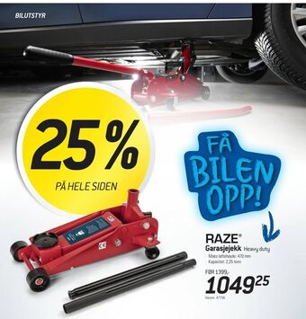 Thansen Garasjejekk tilbud