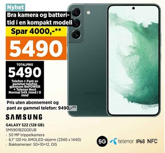 POWER Galaxy S22 (128 GB) tilbud