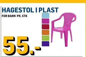 Price Lagerbutikk Hagestol i plast tilbud