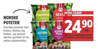 Meny Norske poteter tilbud