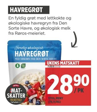 Meny Havregrøt tilbud