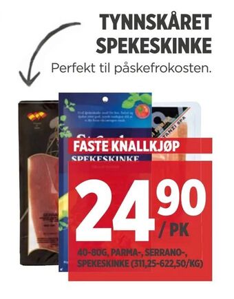 Meny Tynnskåret spekeskinke tilbud