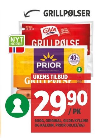 Meny Grillpølser tilbud