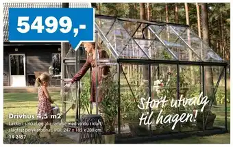 Biltema Drivhus 4,5 m2 tilbud