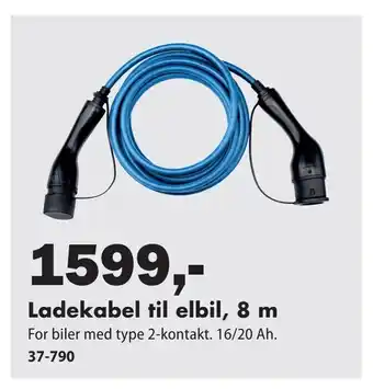 Biltema Ladekabel til elbil, 8 m tilbud