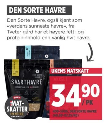 Meny Den sorte havre havregryn tilbud