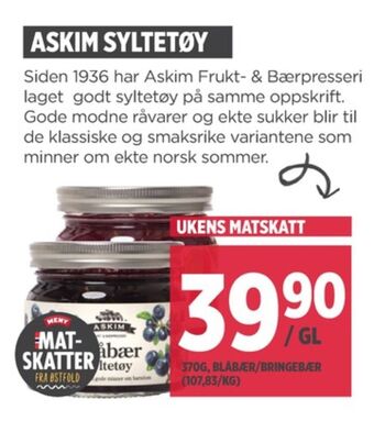 Meny Askim syltetøy tilbud