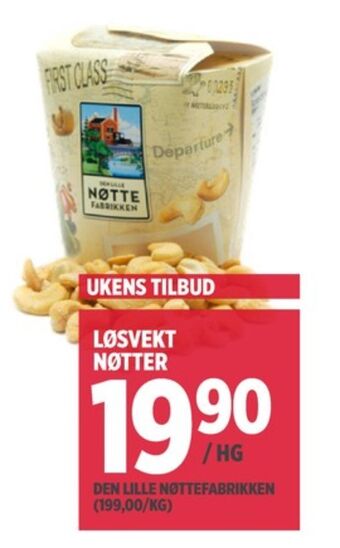 Meny Den lille nøttefabrikken nøtter tilbud