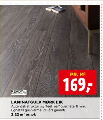 jem & fix Laminatgulv mørk eik tilbud