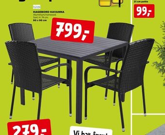 jem & fix Hagebord havanna tilbud