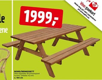 jem & fix Bord/benkesett tilbud