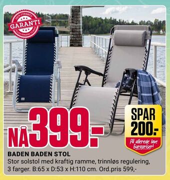 Europris Baden baden stol tilbud