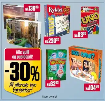 Europris Spill og Puslespill tilbud