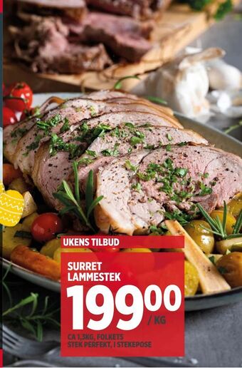 Meny Surret lammestek tilbud