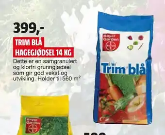 Bauhaus Trim blå hagegjødsel 14 kg tilbud