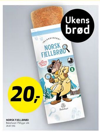 Bunnpris Norsk fjellbrød tilbud