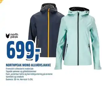 Coop Obs Northpeak mono allværsjakke tilbud