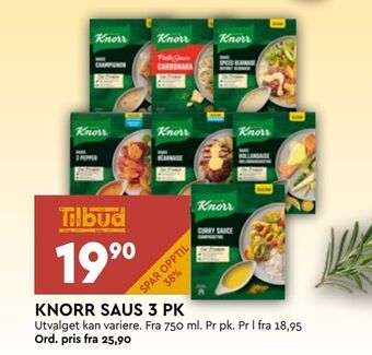Coop Mega Knorr saus 3 Pk tilbud